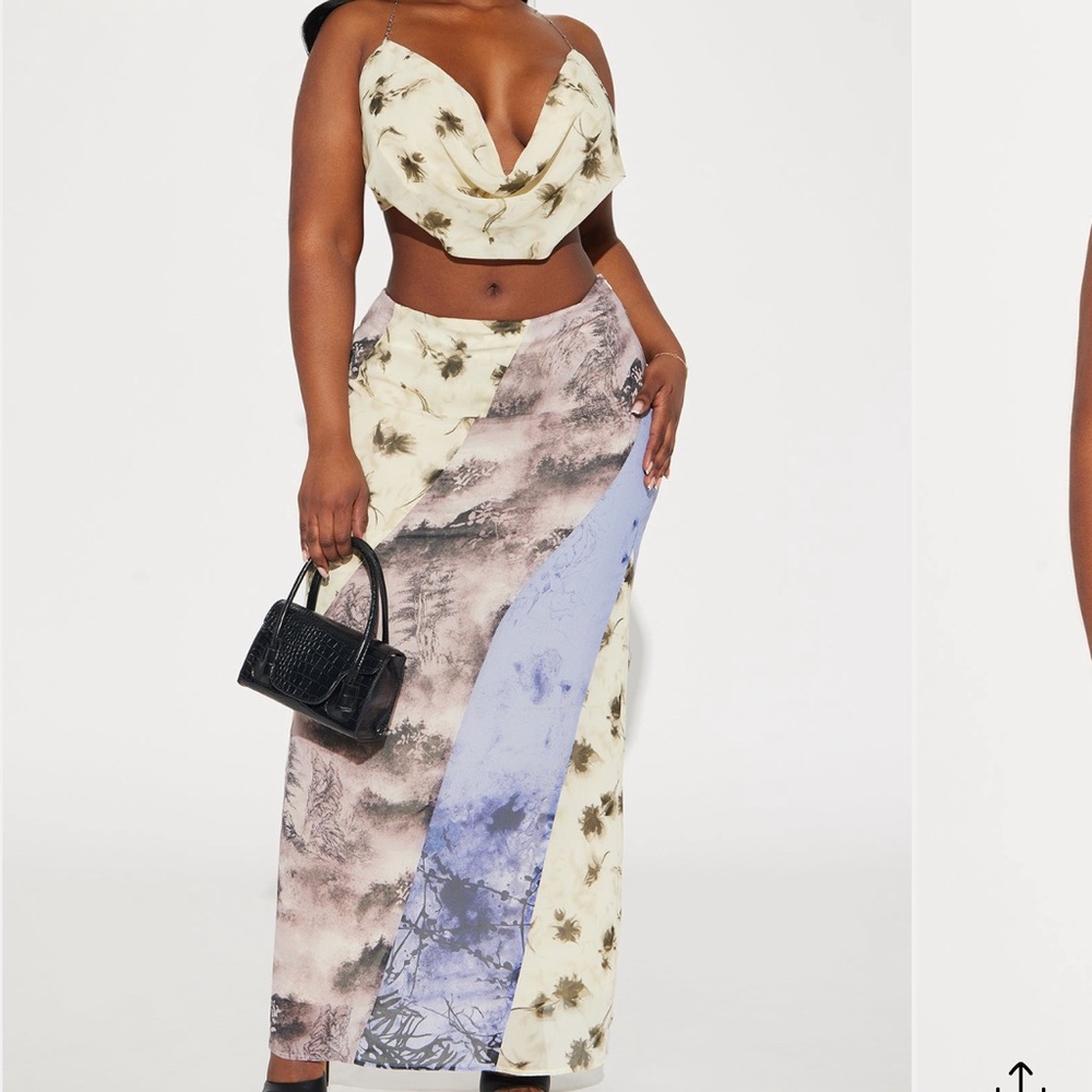 Floral Multi-Color Skirt Set - Picture 4 of 7